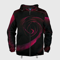 Ветровка с капюшоном мужская Dark Rose, цвет: 3D-черный