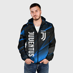 Ветровка с капюшоном мужская JUVENTUS, цвет: 3D-черный — фото 2