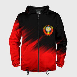 Ветровка с капюшоном мужская СССР, цвет: 3D-черный