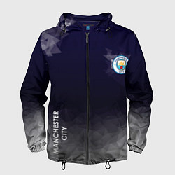 Ветровка с капюшоном мужская Manchester City, цвет: 3D-черный