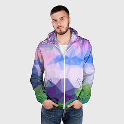Ветровка с капюшоном мужская ЦВЕТА, цвет: 3D-белый — фото 2