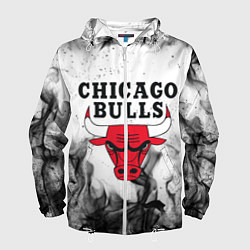 Ветровка с капюшоном мужская CHICAGO BULLS, цвет: 3D-белый