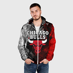 Ветровка с капюшоном мужская CHICAGO BULLS, цвет: 3D-белый — фото 2