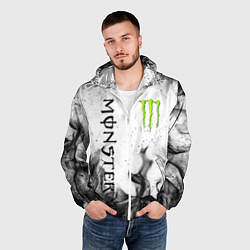 Ветровка с капюшоном мужская MONSTER ENERGY, цвет: 3D-белый — фото 2