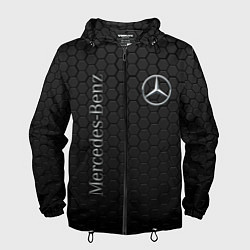 Ветровка с капюшоном мужская MERCEDES-BENZ, цвет: 3D-черный