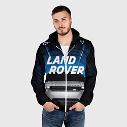 Ветровка с капюшоном мужская LAND ROVER, цвет: 3D-белый — фото 2