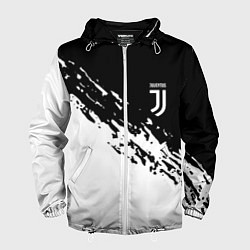 Ветровка с капюшоном мужская JUVENTUS, цвет: 3D-белый