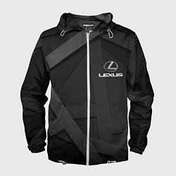 Ветровка с капюшоном мужская LEXUS, цвет: 3D-белый