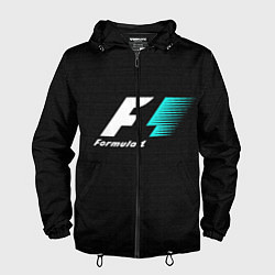 Ветровка с капюшоном мужская Formula 1, цвет: 3D-черный