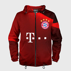 Ветровка с капюшоном мужская BAYERN MUNCHEN, цвет: 3D-черный
