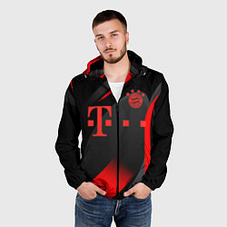 Ветровка с капюшоном мужская FC Bayern Munchen, цвет: 3D-черный — фото 2
