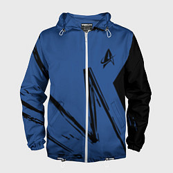 Ветровка с капюшоном мужская Star Trek, цвет: 3D-белый