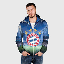 Ветровка с капюшоном мужская Бавария Мюнхен, цвет: 3D-белый — фото 2