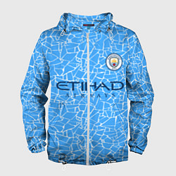 Ветровка с капюшоном мужская Manchester City 2021 Home Kit, цвет: 3D-белый