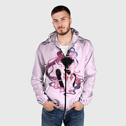 Ветровка с капюшоном мужская Космическая Сейлор Мун, цвет: 3D-черный — фото 2