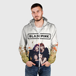 Ветровка с капюшоном мужская BlackPink, цвет: 3D-белый — фото 2