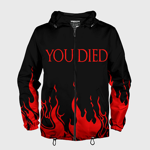 Мужская ветровка YOU DIED / 3D-Черный – фото 1