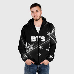 Ветровка с капюшоном мужская BTS бойбенд Stars, цвет: 3D-черный — фото 2