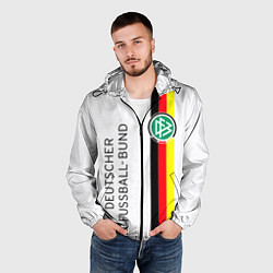 Ветровка с капюшоном мужская СБОРНАЯ ГЕРМАНИЯ, цвет: 3D-черный — фото 2