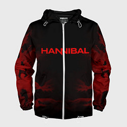 Ветровка с капюшоном мужская Hannibal, цвет: 3D-белый