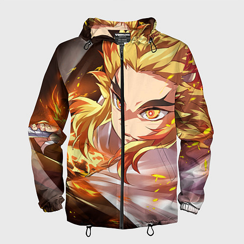 Мужская ветровка Клинок Рассекающий Демонов / 3D-Черный – фото 1