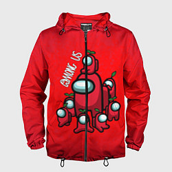 Ветровка с капюшоном мужская AMONG US, цвет: 3D-черный