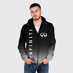 Ветровка с капюшоном мужская Infiniti, цвет: 3D-черный — фото 2