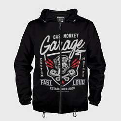 Ветровка с капюшоном мужская Gas Monkey Garage, цвет: 3D-черный