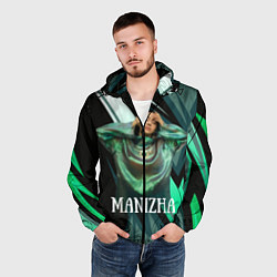 Ветровка с капюшоном мужская Манижа Manizha, цвет: 3D-черный — фото 2