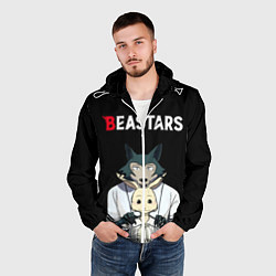 Ветровка с капюшоном мужская Beastars Выдающиеся звери, цвет: 3D-белый — фото 2