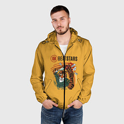 Ветровка с капюшоном мужская Выдающиеся звери, цвет: 3D-черный — фото 2