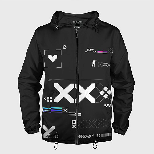 Мужская ветровка Desert Eagle: Printstream Graphite / 3D-Черный – фото 1