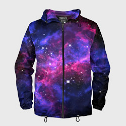 Ветровка с капюшоном мужская Distant space, цвет: 3D-черный