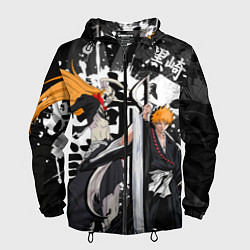 Ветровка с капюшоном мужская Bleach, цвет: 3D-черный