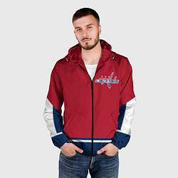 Ветровка с капюшоном мужская Washington Capitals, цвет: 3D-черный — фото 2