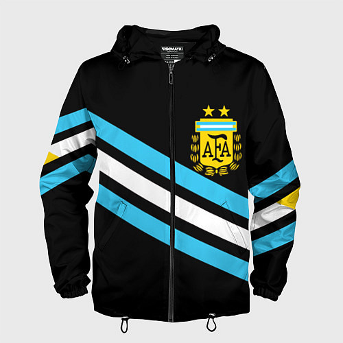Мужская ветровка Сборная Аргентины / 3D-Черный – фото 1