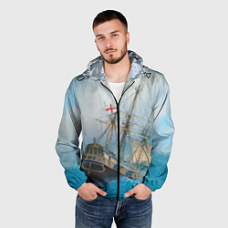 Ветровка с капюшоном мужская The Sea Devil, цвет: 3D-черный — фото 2