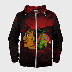 Ветровка с капюшоном мужская CHICAGO NHL, цвет: 3D-белый