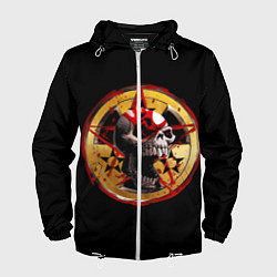 Ветровка с капюшоном мужская Five Finger Death Punch FFDP, цвет: 3D-белый