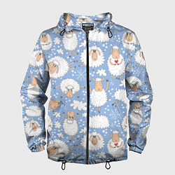 Мужская ветровка Счастливые овечки