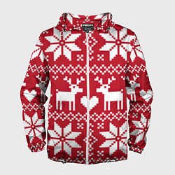 Мужская ветровка Рождественские олени