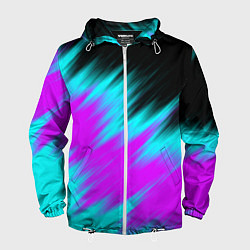 Мужская ветровка НЕОНОВЫЕ ПОЛОСЫ И НИЧЕГО ЛИШНЕГО NEON STRIPES