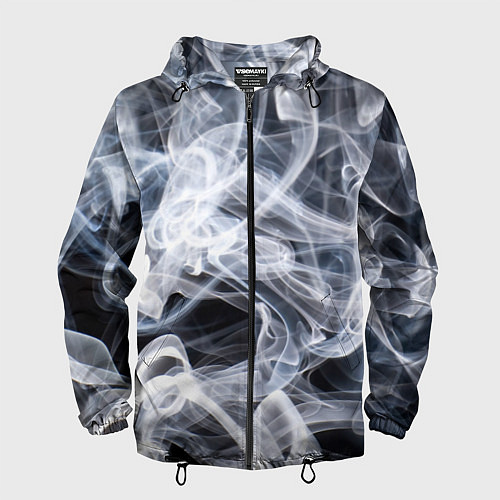 Мужская ветровка Графика дыма / 3D-Черный – фото 1