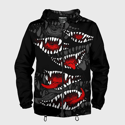 Мужская ветровка Атака вампиров / 3D-Черный – фото 1