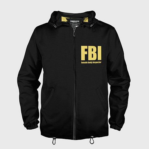 Мужская ветровка FBI Female Body Inspector / 3D-Черный – фото 1