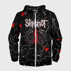 Ветровка с капюшоном мужская Slipknot Rock Слипкнот Музыка Рок Гранж, цвет: 3D-белый