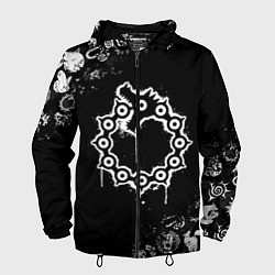 Ветровка с капюшоном мужская 7 СМЕРТНЫХ ГРЕХОВ МЕЛОДИАС СИМВОЛ ДРАКОН, цвет: 3D-черный