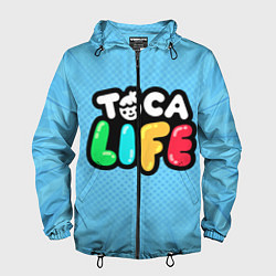 Ветровка с капюшоном мужская Toca Life: Logo, цвет: 3D-черный