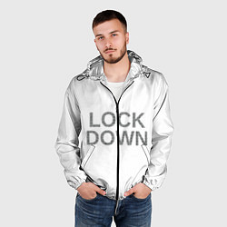 Ветровка с капюшоном мужская QR Lockdown англ, цвет: 3D-черный — фото 2