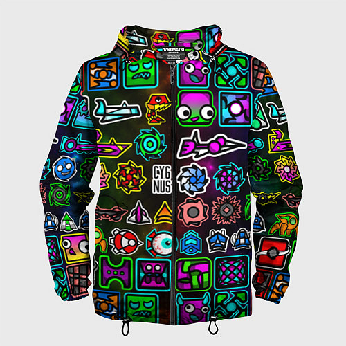 Мужская ветровка Geometry Dash: Heroes / 3D-Черный – фото 1